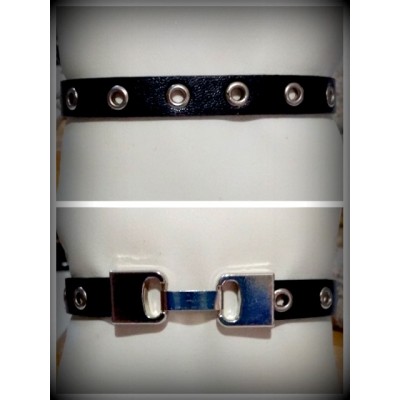 heren armband leer met nestels heren armband leer met nestels